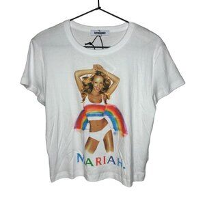 Daydreamer Mariah Carey Rainbow Cropped Tour Tee, Short Sleeves (1538-39)